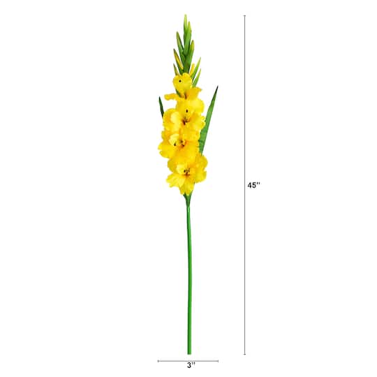 45" Yellow Gladiolus Flower Stems, 3ct.